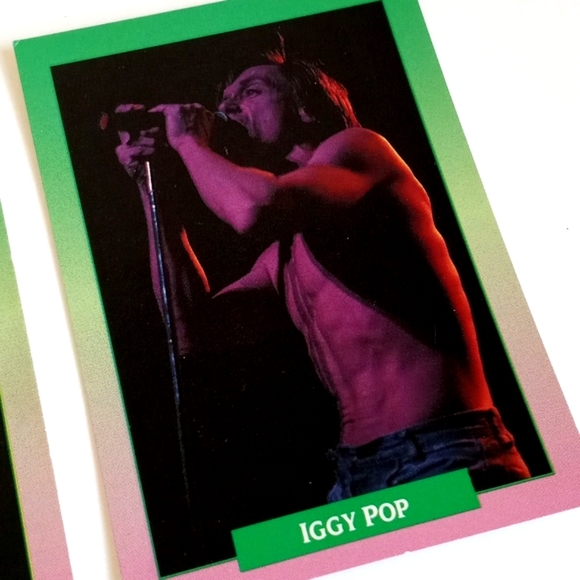 Rare 1991 Iggy Pop Trading/ Collectors Rock Cards Set of 2 - Picture 3 of 10